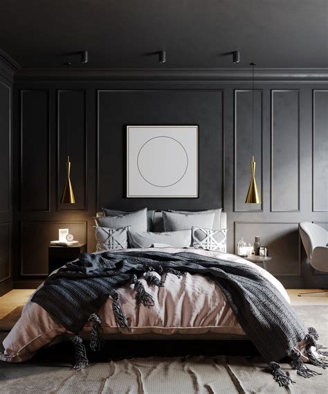 image of black bedroom lighting