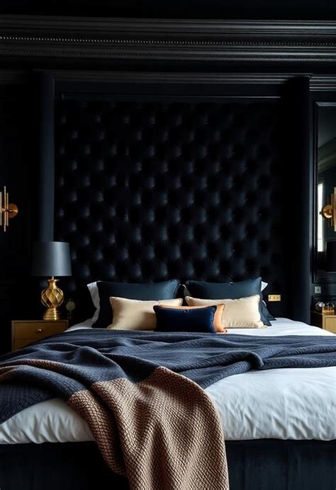 image of black bedroom statement pieces