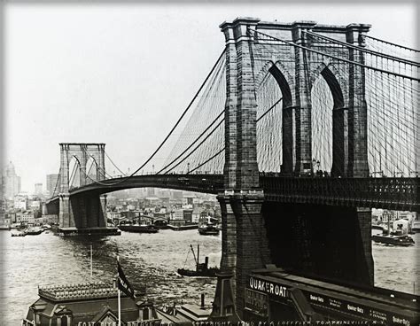 image of brooklyn bridge in 1900