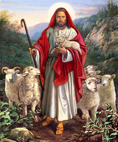 image of christ the good shepherd