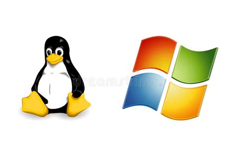 Image of Windows and Linux logo side by side