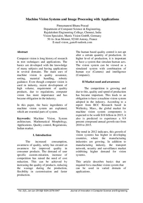 Image Processing And Machine Vision Pdf