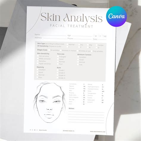 image skincare client form template