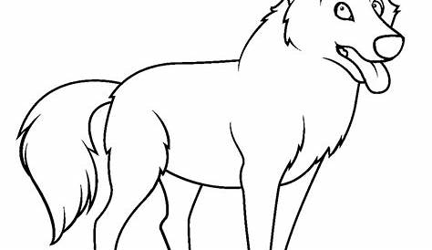 Desenho para colorir de lobo | Coloring-for-Kids.com