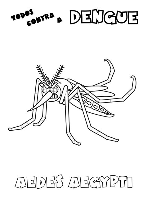 imagem de mosquito da dengue para colorir