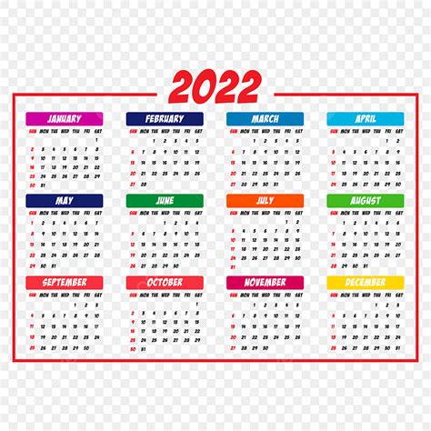 imagen de calendario 2022