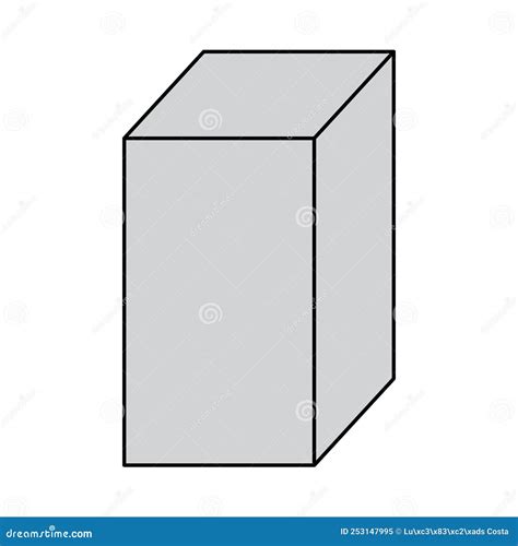 Isolated rectangular prism Royalty Free Vector Image