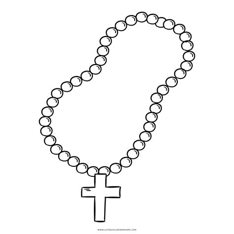 imagen de rosario para colorear