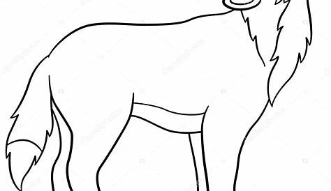 Dibujos de Lobo (Animales) para colorear y pintar – Páginas para imprimir