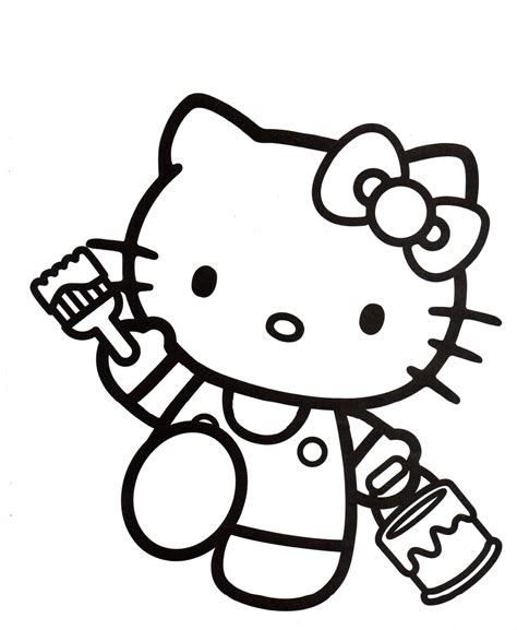 imagenes de hello kitty para colorear