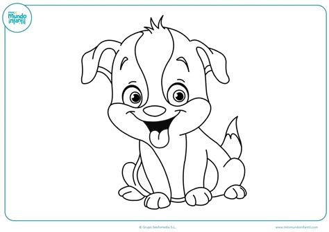 imagenes de perritos animados para colorear