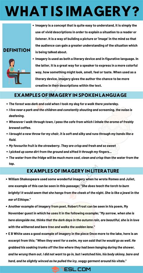 imagery meaning and examples figures of speech