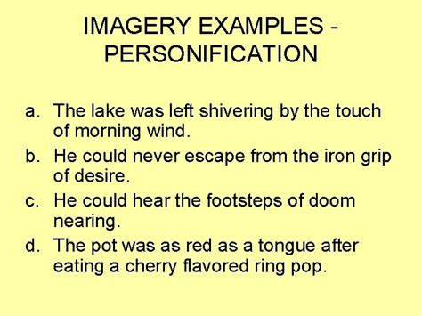 Imagery Questions Examples