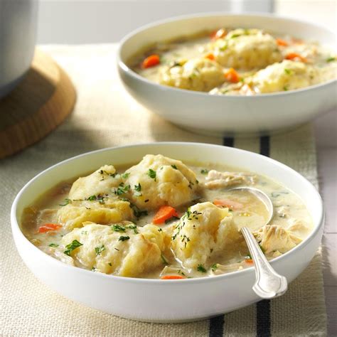 Images of chicken and dumplings