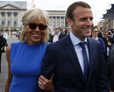 images of emmanuel macron and wife