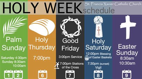 images of holy week schedule