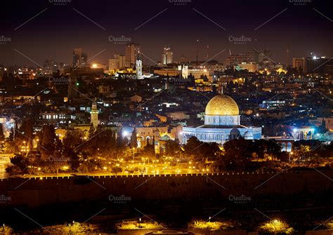 images of israel lit up at night