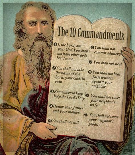 images of moses and 10 commandments