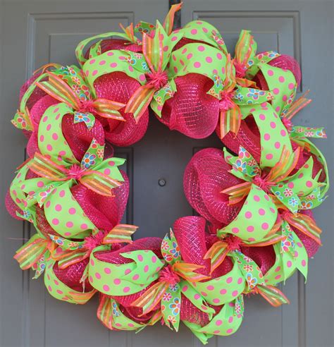 images of spring ribbon wreaths