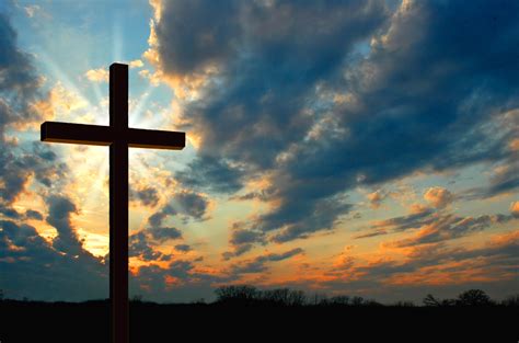 images of the cross at sunset