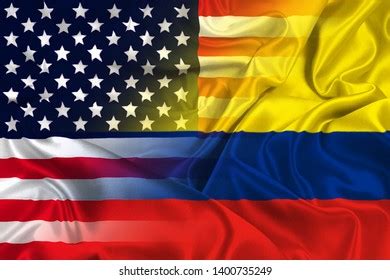 images of us and colombian flag together