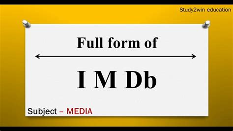 Discussion Imdb Ka Full Form References