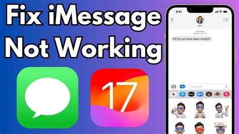 imessage not working after update