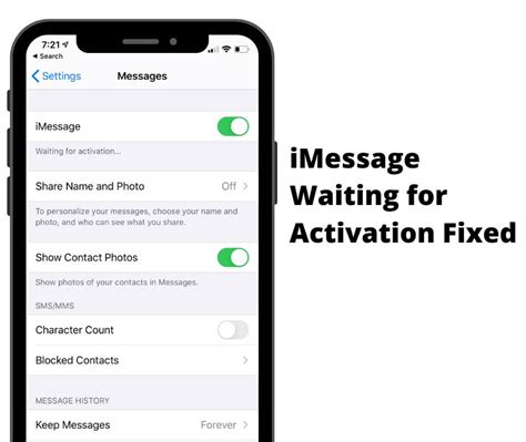 imessage not working waiting for activation