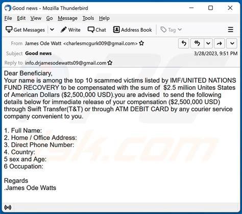 imf compensation scam victims