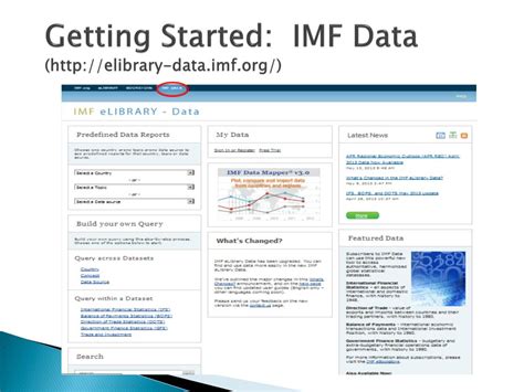 imf elibrary data