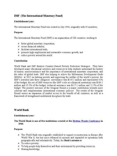 imf establishment year