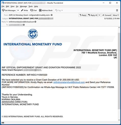 imf grant program 2020 scam