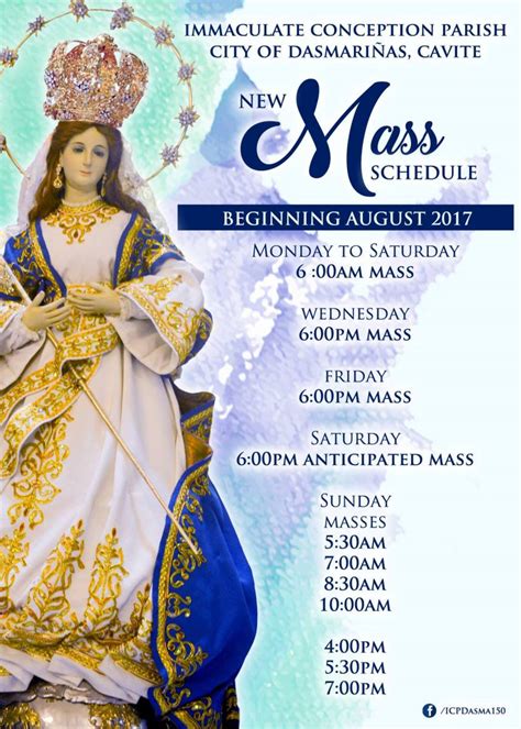 immaculate conception church schedule