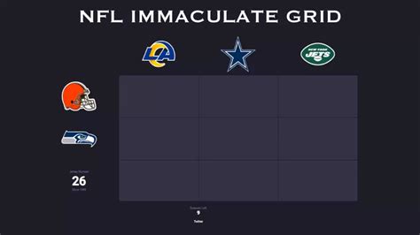 immaculate grid answers today nfl