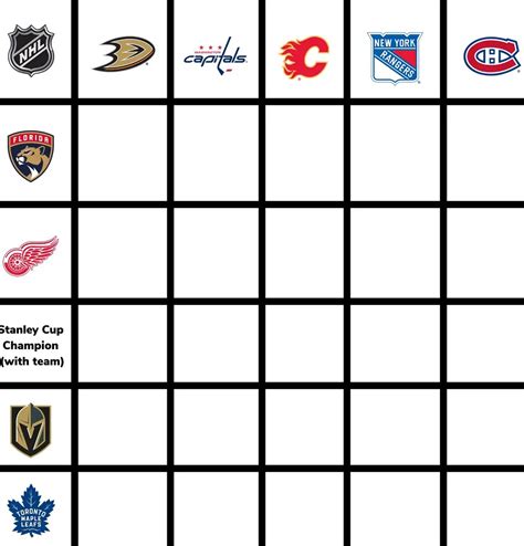 immaculate grid hockey answers