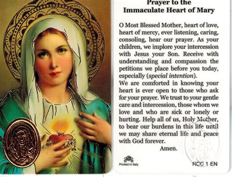 immaculate heart of mary prayer