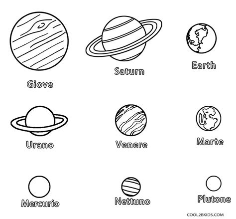 Sistema Solare Serie Di Caratteri Dei Nello Stile