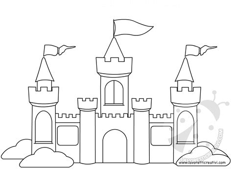 immagini di castello da colorare