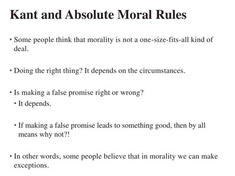 immanuel kant absolute moral rules