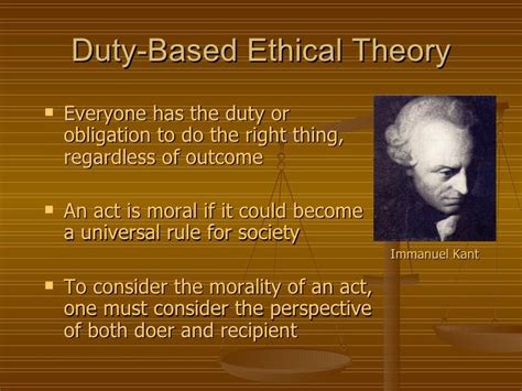 immanuel kant duty based ethics
