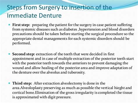 Immediate Denture Care Instructions
