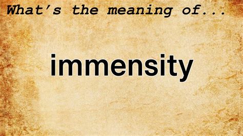 immensity meaning in hindi