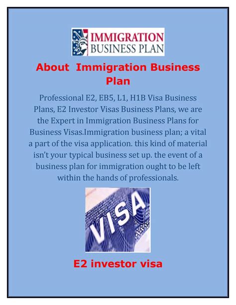 Immigration Business Plan Template Google Docs, Word, Apple Pages