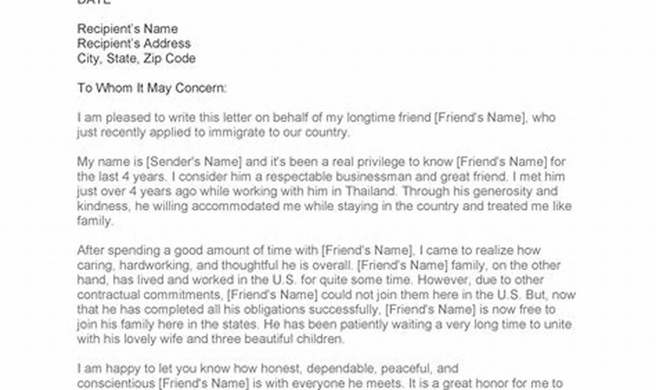 How to Write an Effective Immigration Reference Letter Sample