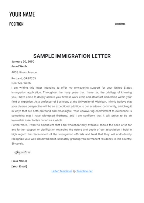 Immigration Hardship Letter For A Friend Free Resume Templates
