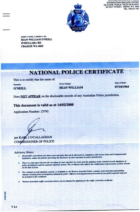 immigration nz police certificate