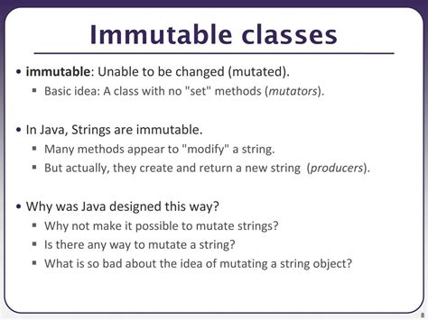 Immutable Class Is String