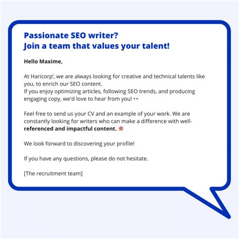 impact recruitment text message