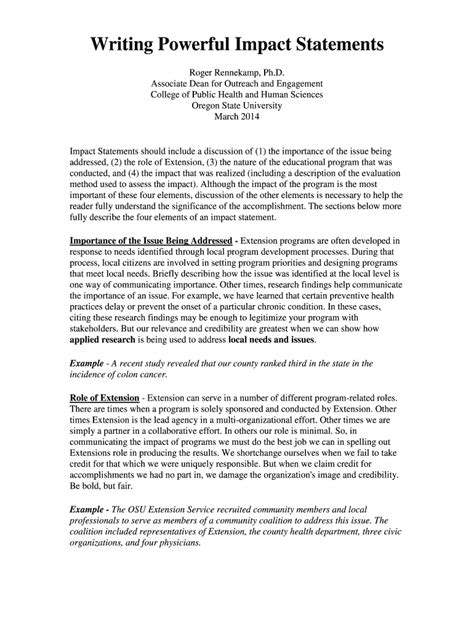 Victim Impact Statement Research Study