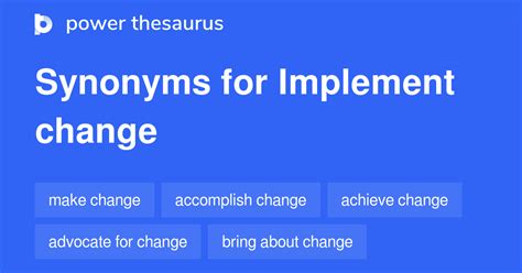 implement change synonym